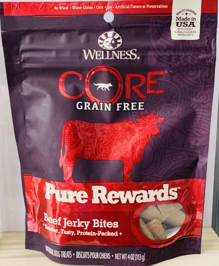 wellness core pure rewards soft beef jerky bites