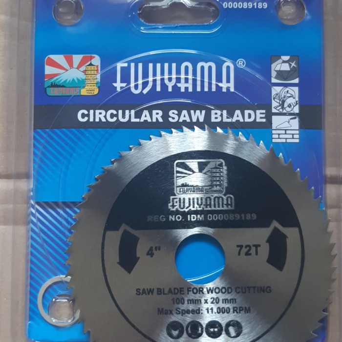 Foto Produk Saw Blade 4 x 72 T / mata potong gurinda spesialis kayu Fujiyama dari Ali baba. Com