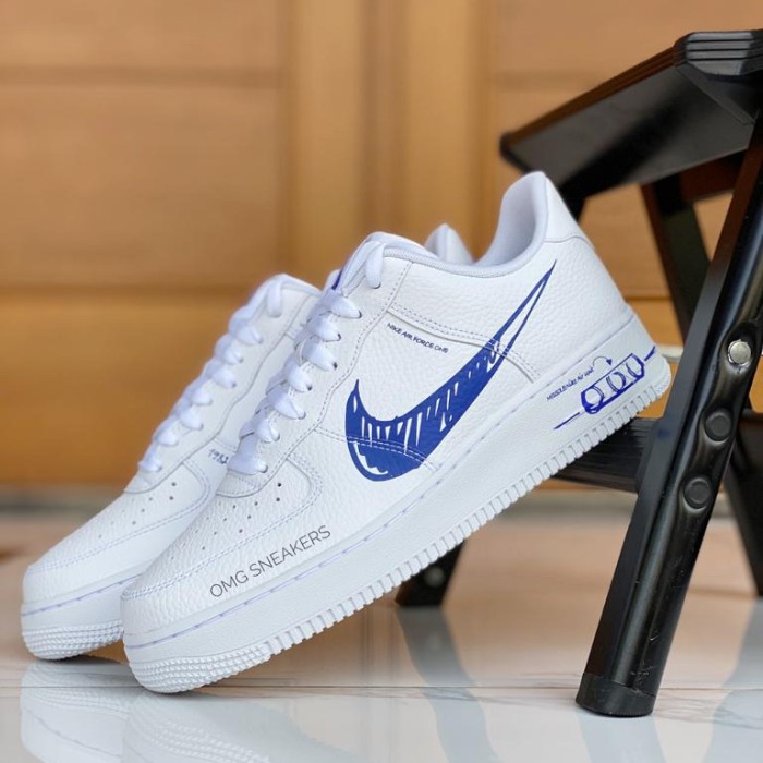 nike air force 1 sketch blue