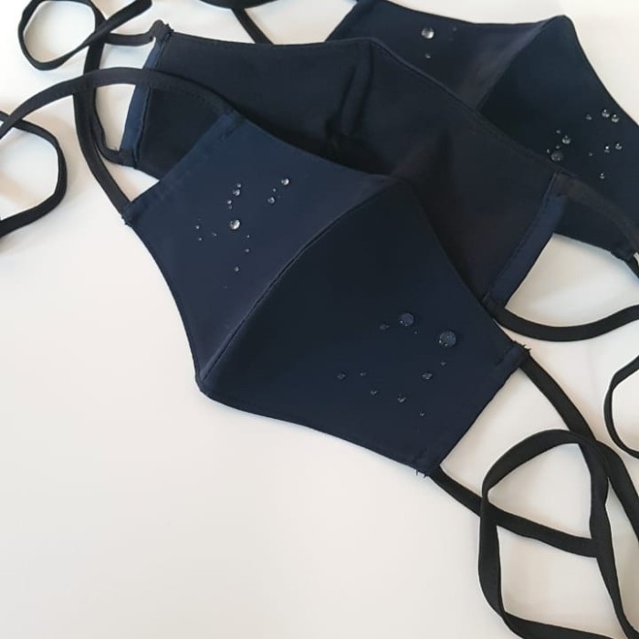 Foto Produk Masker kain WATER REPELLENT 3 ply - NAVY - HEADLOOP dari Moteza Indonesia