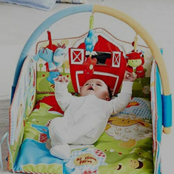 farm baby play mat