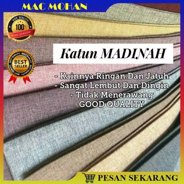 Foto Produk bahan kain katun madina. katun madinah. bahan kemeja, gamis, dress dari SYIFA KEBAYA