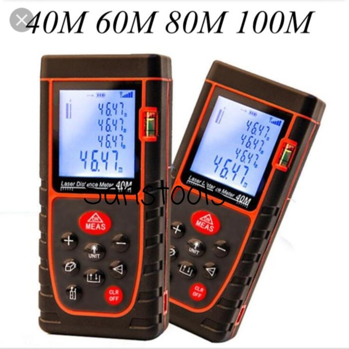 Sndway Digital Distance Laser Meter 40M Meteran Ukur Jarak 40 M Murah