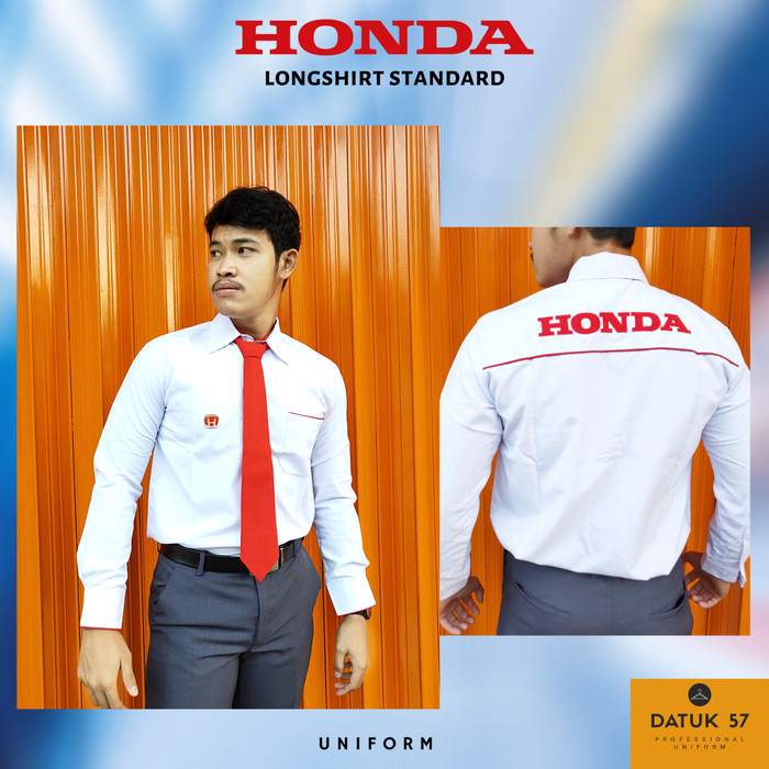 Foto Produk Seragam Kemeja Resmi Honda Lengan Panjang (Pria) - Putih, M dari Datuk Collection