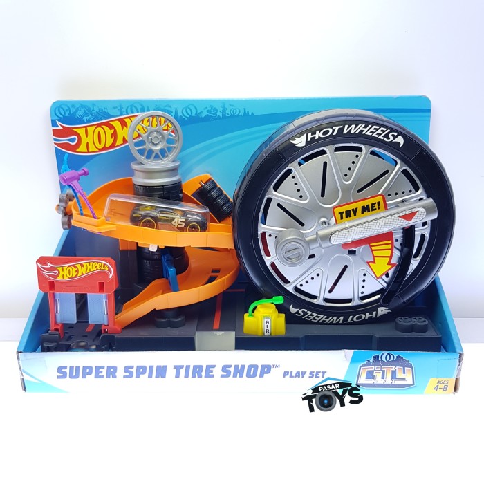 hot wheels super spin tire shop