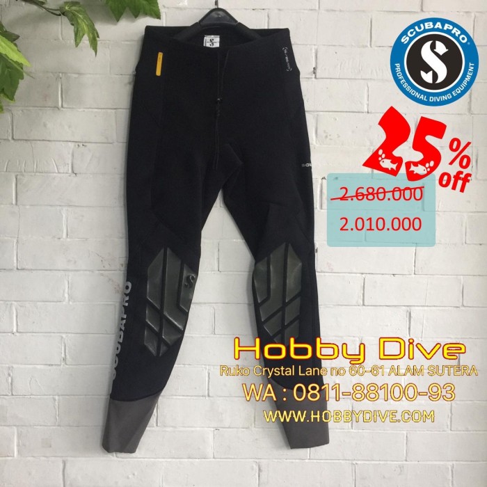 Jual Scubapro Everflex Pants 1.5mm Men Black Scuba Diving Alat Selam