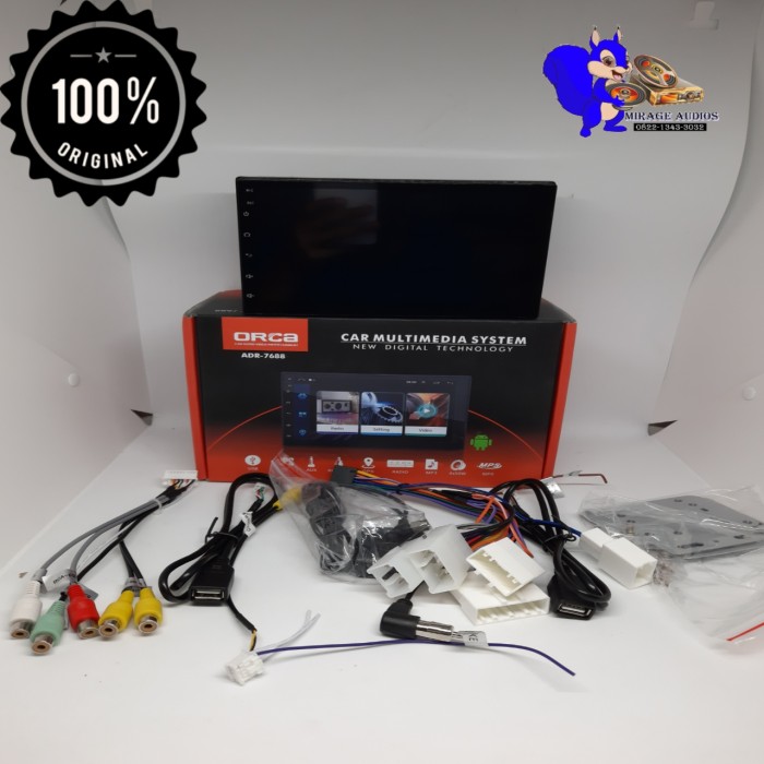 Foto Produk headunit head unit doubledin double din tv mobil android orca 7inch dari Mirage Audios