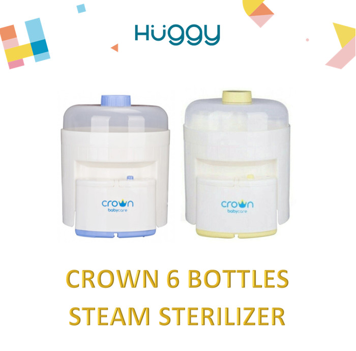 Foto Produk Crown 6 Bottles Electric Steam Sterilizer Alat Steril Botol - Bubblewrap dari Huggy Baby