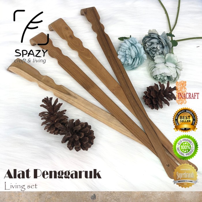 Foto Produk SPAZY Alat Garuk Punggung - Penggaruk badan Pijat Bahan Kayu dari spazyR