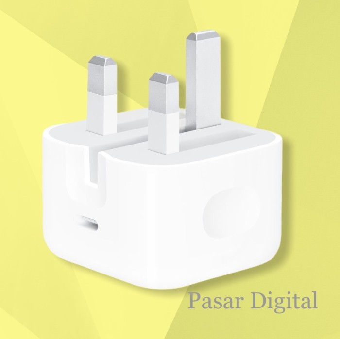 Foto Produk Adaptor Apple Ipad Pro Iphone USB Type C 3A 18W Fast Charging UK plug dari Pasar Digital