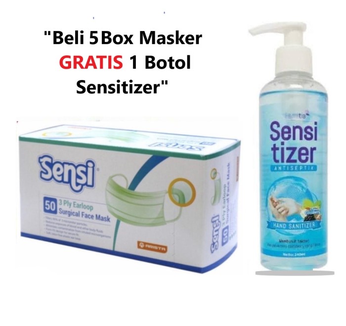 Foto Produk Masker earloop sensi 3ply isi 50 pcs dari TOKO-CuexXx