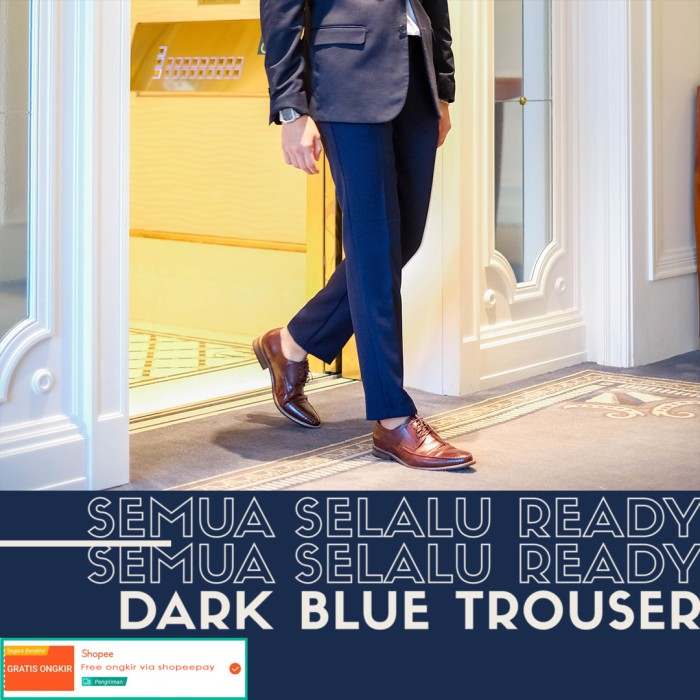 Foto Produk Celana bahan formal pria / trouser (dark blue) - 27 dari Froyemul