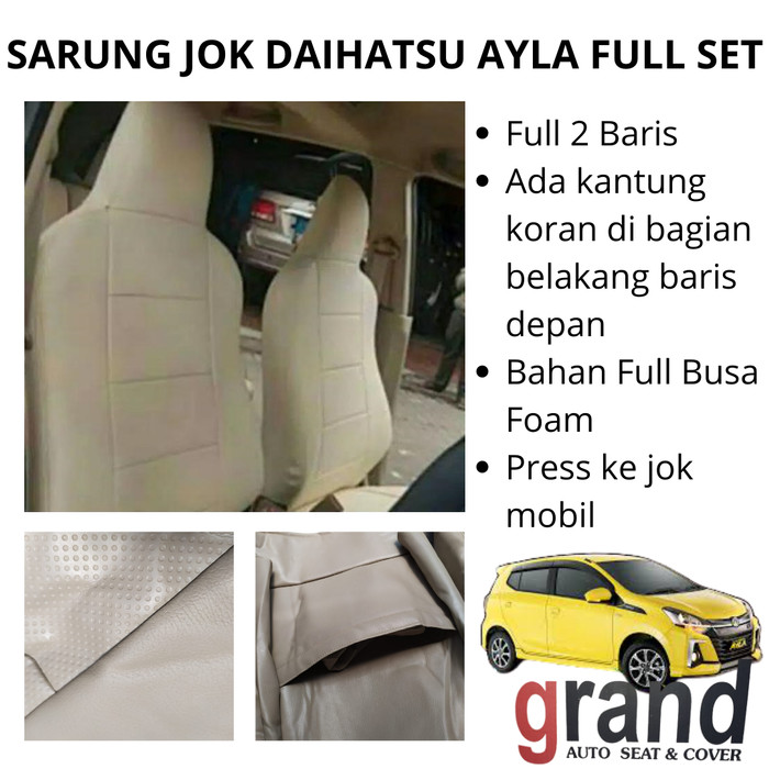 Foto Produk Sarung Jok Cover Jok Mobil Daihatsu Ayla Full Set Grand Original - Hitam dari Omega Motor