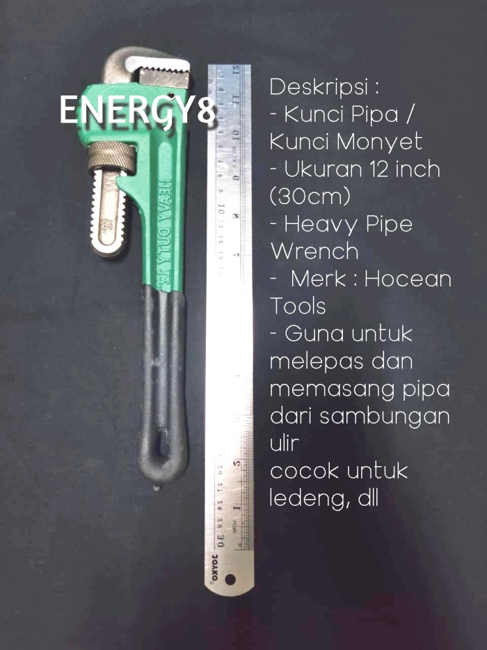 Jual KUNCI PIPA 12&quot; inch - HEAVY DUTY PIPE WRENCH 12 inch - Jakarta