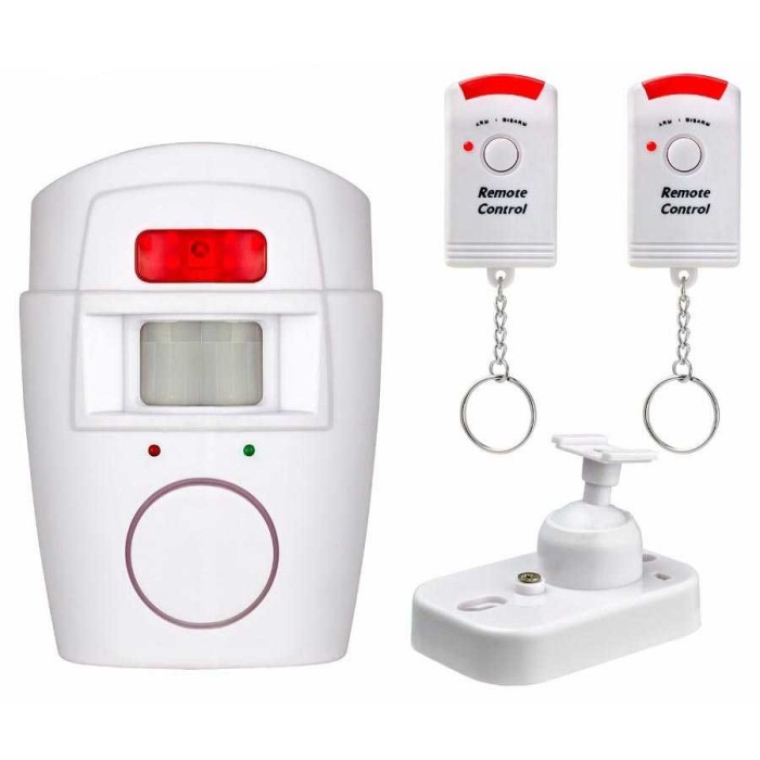 Foto Produk Alarm Anti Maling Infrared PIR Sensor Gerak 2 Remote - Putih dari conngallery
