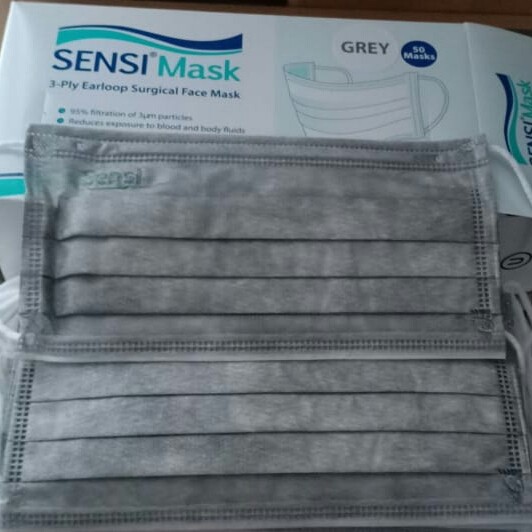 Foto Produk Masker Sensi warna Abu abu isi 50 dari Anishop99