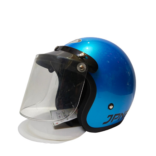 Foto Produk HELM BOGO RETRO JPN ICE BLUE GLOSSY (FLAT VISOR CLEAR) dari VICTORY HELM