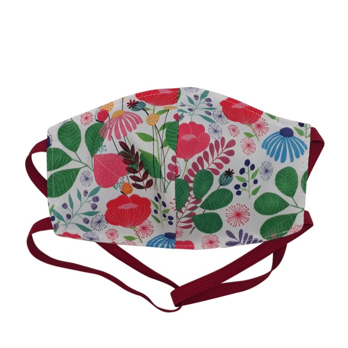 Foto Produk Headloop Flower Pink 3 Ply Masker Kain Print Kamalika Artprints dari Kamalika Artprints