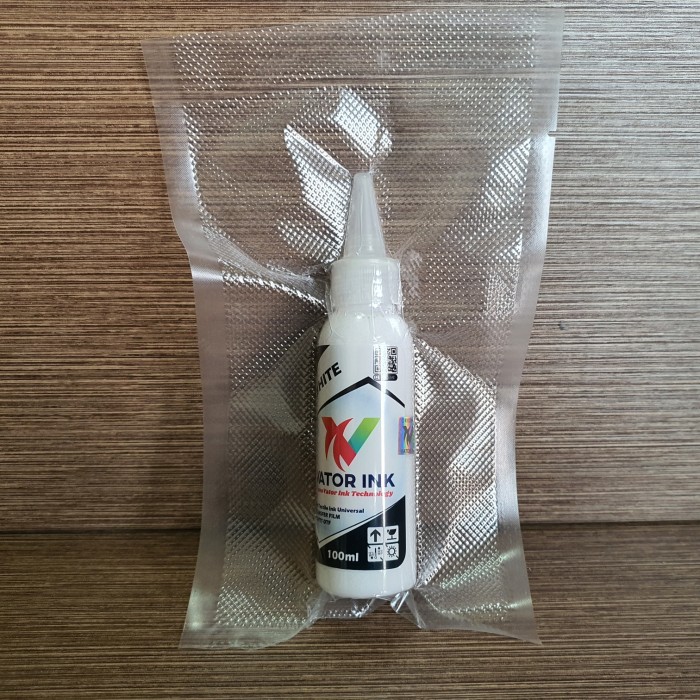 Foto Produk Vator Ink White Tinta Putih Textile Universal DTG DTF Sablon Digital dari Hobby Print