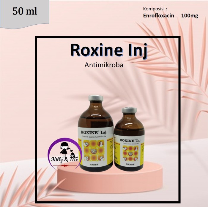 Foto Produk Roxine 50 ml Obat Antibiotik infeksi Ternak ayam sapi kambing domba dari KITTY & ME