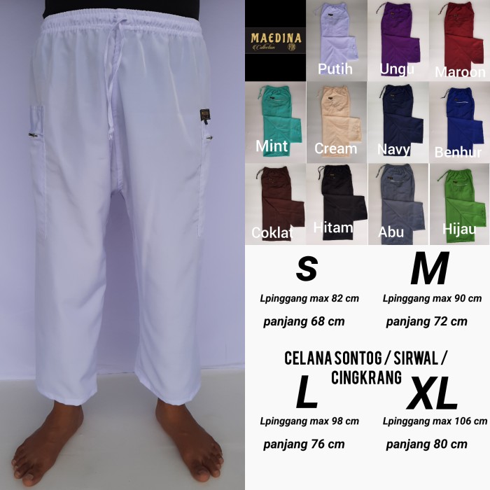 Foto Produk celana sontog pria dewasa maedina s-xl - Hitam, S dari maedina colection