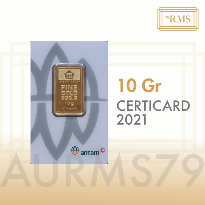 Foto Produk 10 GR (GRAM) LOGAM MULIA/LOGAM MULIA ANTAM/LM/EMAS ANTAM BERSERTIFIKAT dari aurms79