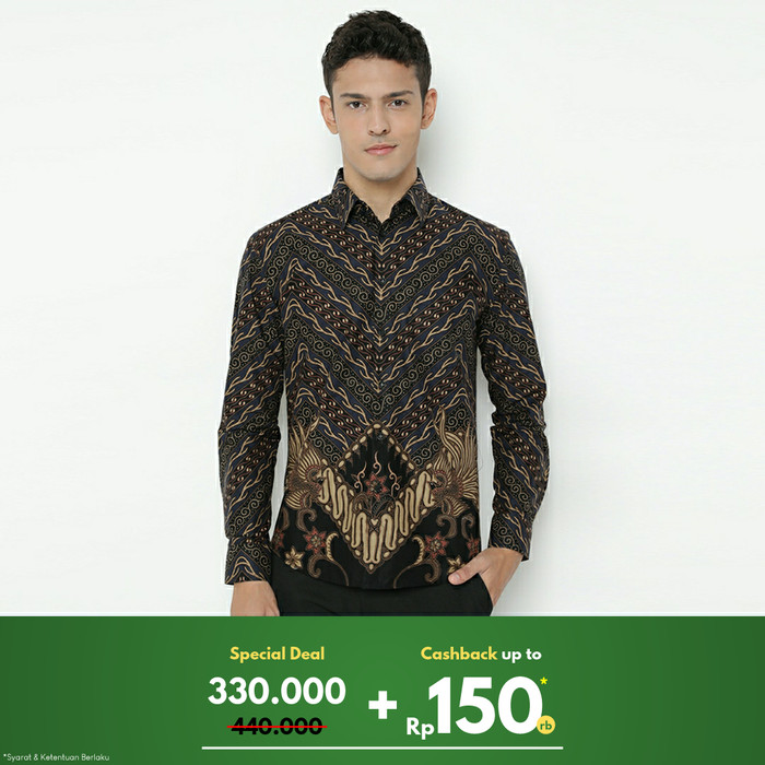 Foto Produk Enzy Batik Shirt Wardhana - Black - S dari Enzy Batik