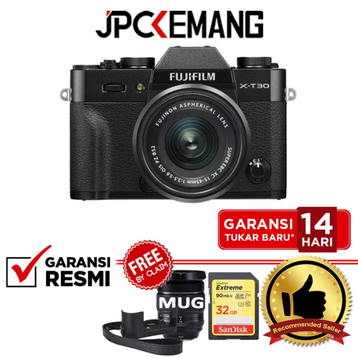 Foto Produk Fujifilm XT30 / Fuji X-T30 kit 15-45mm PZ GARANSI RESMI - Hitam dari JPCKemang
