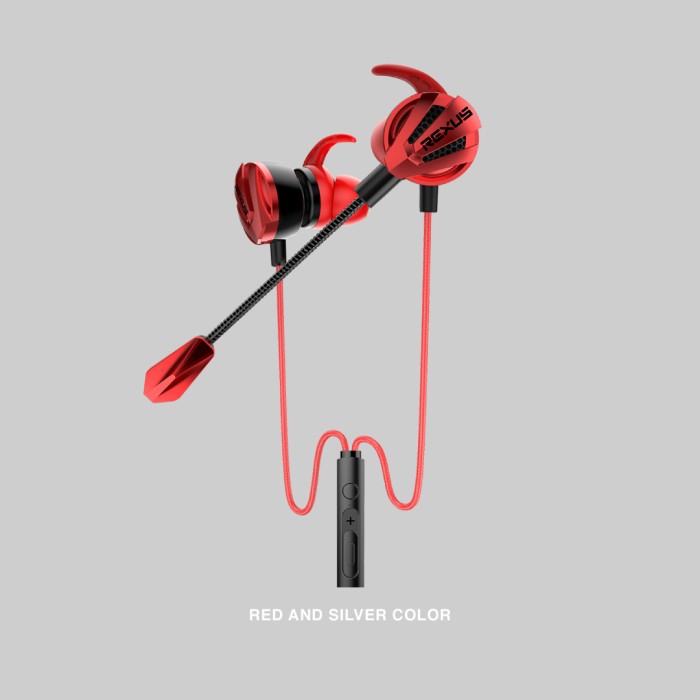 Foto Produk Rexus Earphone Gaming ME-2 with Dual Microphone - Merah dari Rexus Official Store