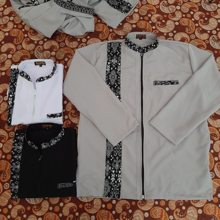 Foto Produk baju koko jaket kombinasi batik - Hitam, M dari maedina colection
