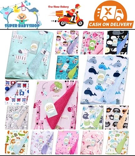 Foto Produk Terlaris! Selimut Bayi Double Fleece Tanpa Topi 2 - Random Girl DF2 dari Super Light Babyshop