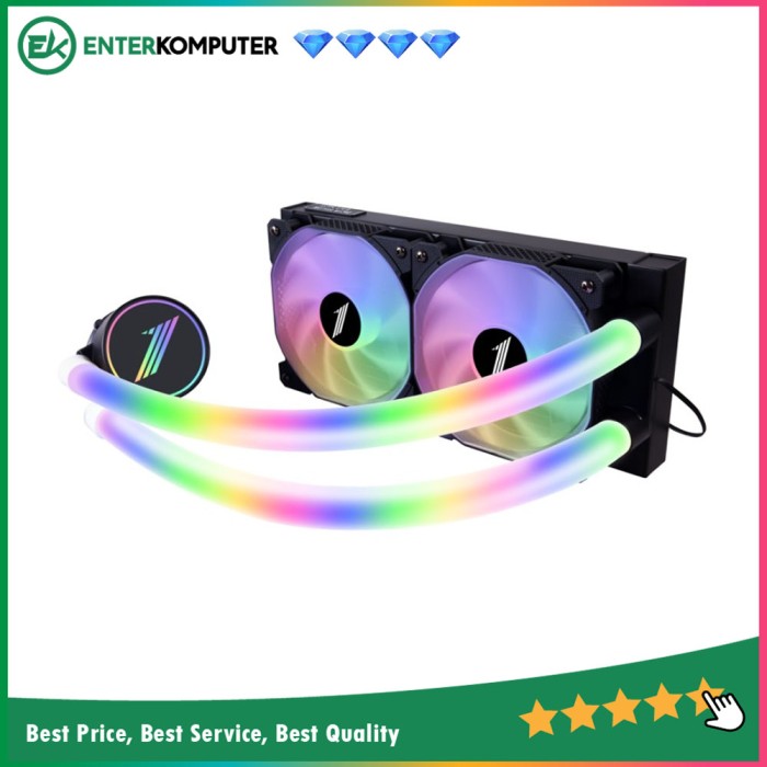 1STPLAYER MT240 Black ARGB Liquid Cooler with ARGB Luminous Water