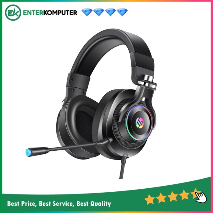 HP H500GS Virtual Wired Gaming Headset (Black) Enterkomputer