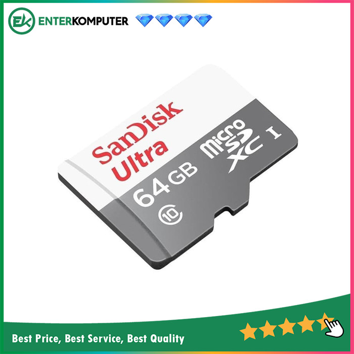 Sandisk MicroSDXC Ultra 100MB/S 64GB Class 10 UHS-1 SDSQUNR-064G