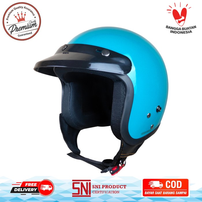 Helm Retro Classic Original ACN Dewasa SNI Knockdown Premium Quality