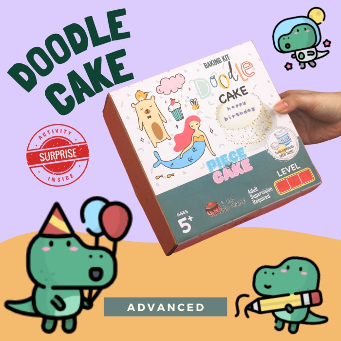 Round Cake Baking Kit Piece of Cake Permainan Interaktif Mainan Anak
