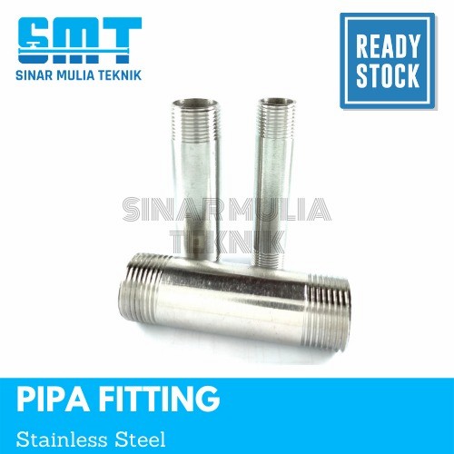 Pipa(Pipe) Neple Stainless Steel 304 1 1/2 Inch 20Cm