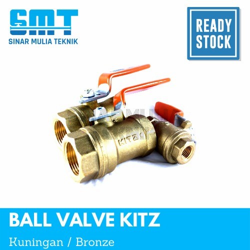 Ball Valve Kitz Kuningan (Bronze) 3/8 Inch