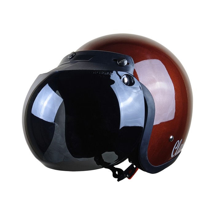 Ainon Helm Helem Motor Bogo Retro Classic Dewasa SNI Kaca Bogo Cembung