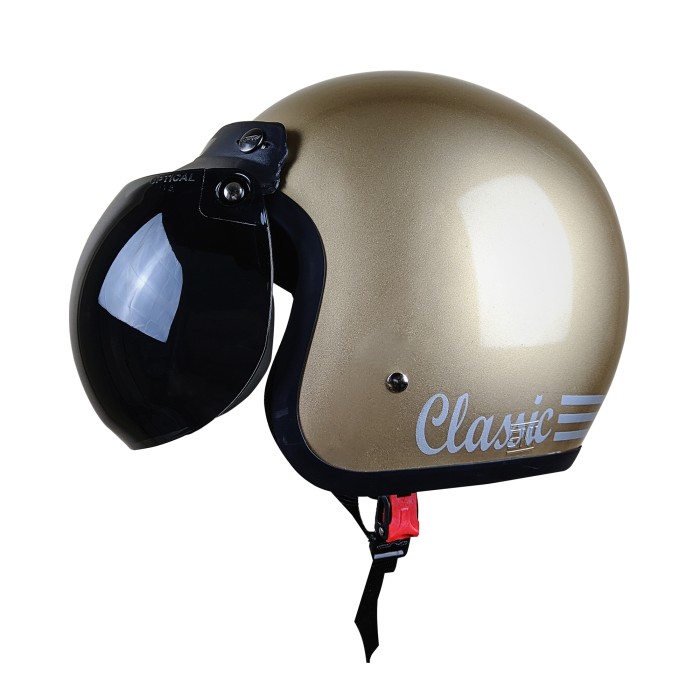 Ainon Helm Helem Motor Bogo Retro Classic Dewasa SNI Kaca Bogo Cembung