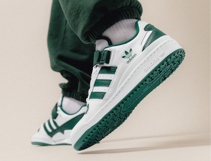 adidas forum low white blue green