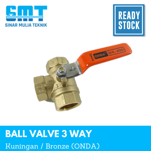  3 Way Valve Kuningan Onda 1 Inch