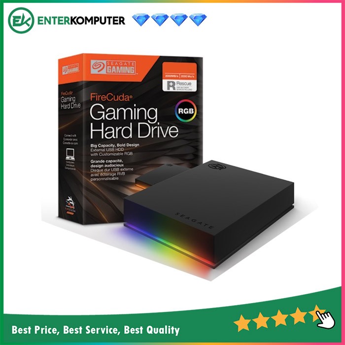 Seagate Firecuda Gaming Hard Drive RGB 1TB USB 3.2 Enterkomputer