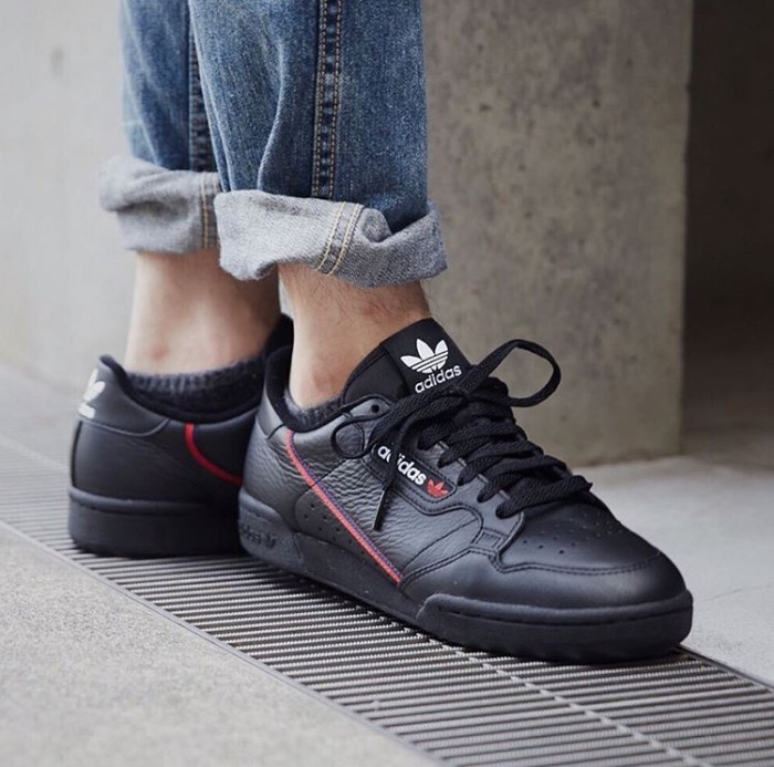 adidas continental 80s black
