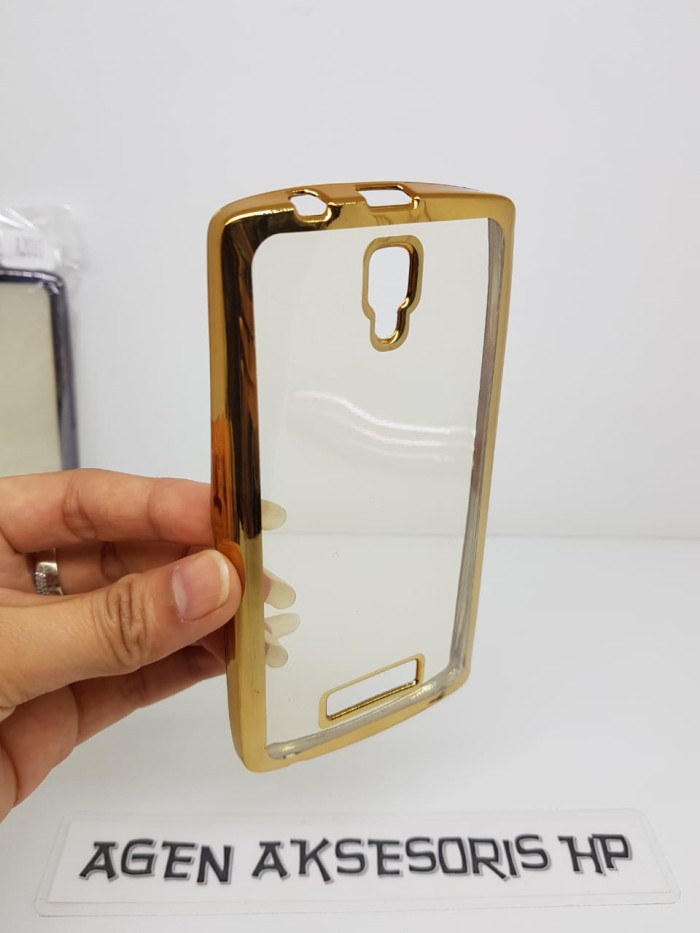 Soft Case List Chrome Lenovo A2010 Ultrathin Silikon Shining