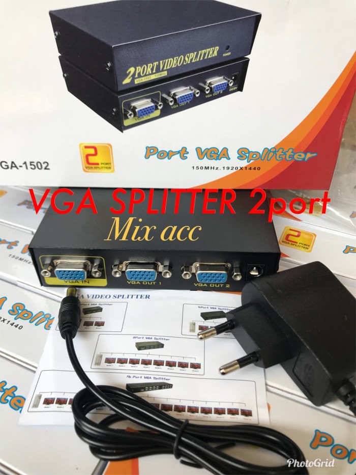 Foto Produk Vga Spliter 2 Port / Splitter vga 1-2 dari Mix acc88