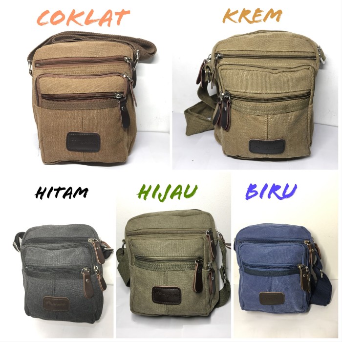Jual Tas selempang kanvas / tas slempang / sling bag import - Jakarta
