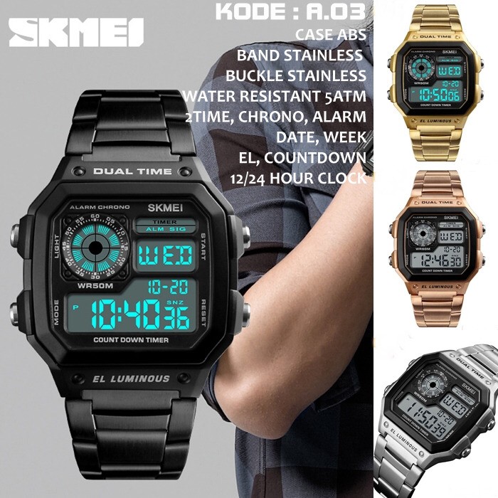 jam digital skmei original