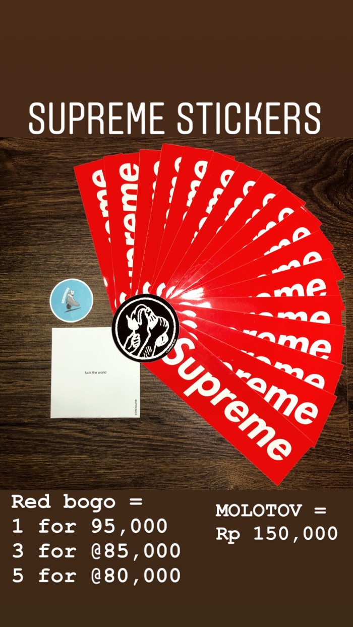 100 supreme stickers