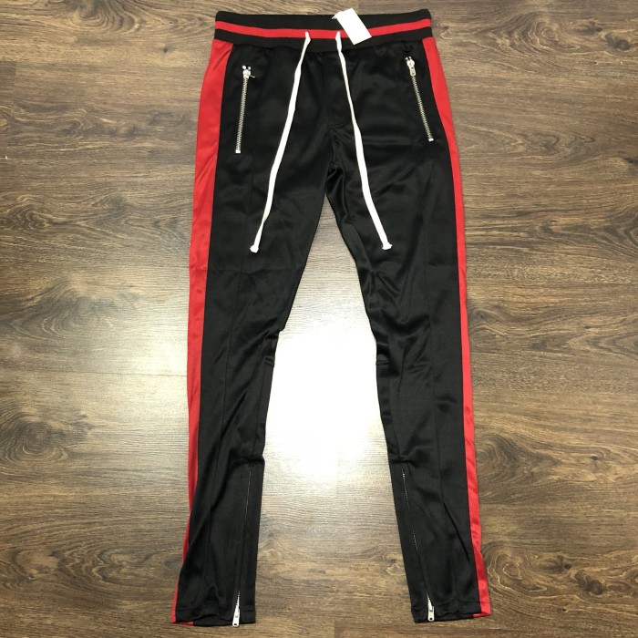 black red track pants